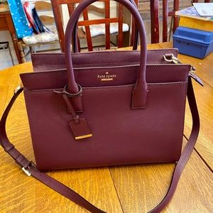 Kate Spade Cameron Street Candace Large Satchel BURGUNDY